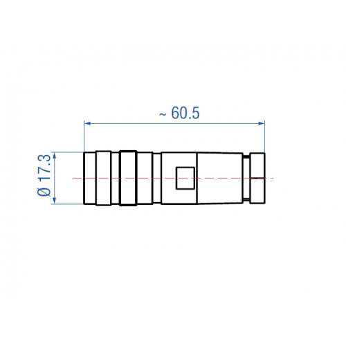 M16 female connector (6 pin), straight