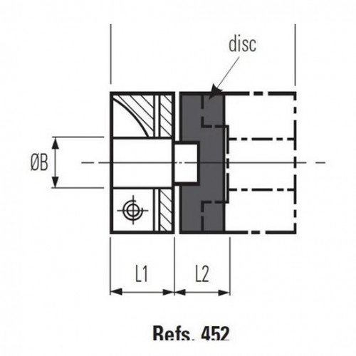 h 452H25.22 OLDHAM spojka s bočným posuvom