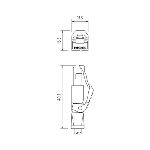 RJ45 male 0° / RJ45 male 0° shielded RJ45 male 0° / RJ45 male 0° shielded