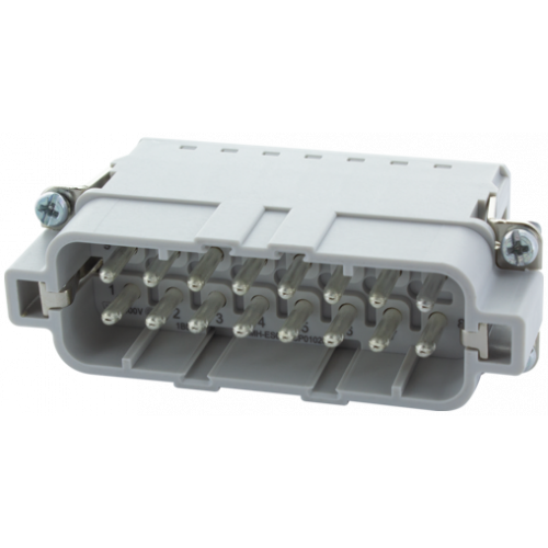 70MH-ES016-CP01020 A16 male 16-pole, Push-in, 250 V, 20 A