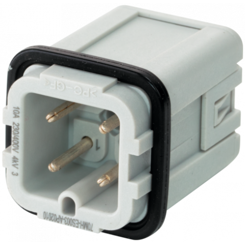 70MH-ES004-AP02010 A3 male 4-pole, Push-in, 400 V, 10 A