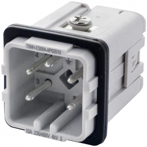 70MH-ES003-AP02010 A3 male 3-pole, Push-in, 400 V, 10 A
