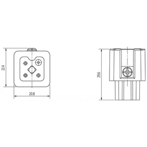 70MH-EB003-AP02010 A3 female 3-pole, Push-in, 400 V, 10 A