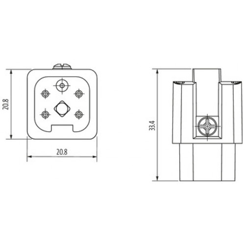 70MH-EB004-AP02010 A3 female 4-pole, Push-in, 400 V, 10 A