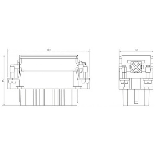 70MH-EB010-BP01020 A10 female 10-pole, Push-in, 250 V, 20 A