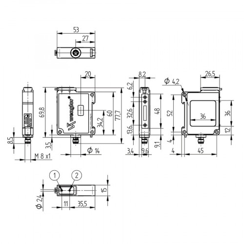 ODX402P0007 Fiber-Optic Cable Sensor