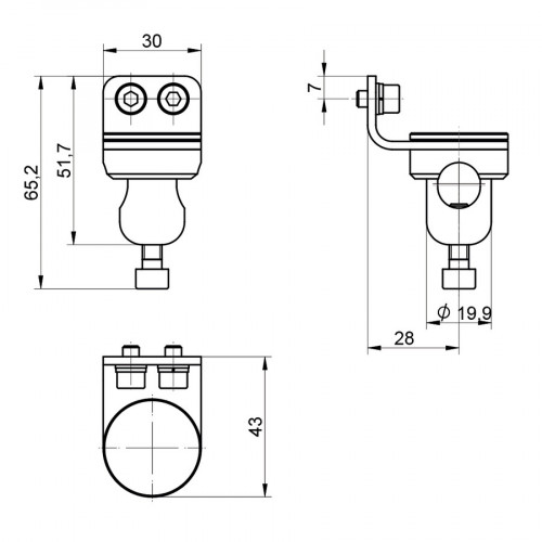 WFW07S12AL Mounting System for Illumination Technology