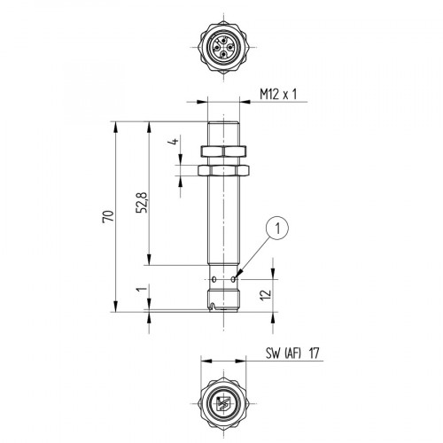 I12H051 Inductive Sensor with Increased Switching Distance