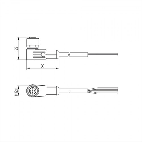 S29-5M Connection Line M12 × 1; 4-pin