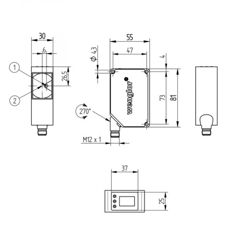 X1TA100QXT3 Laser Distance Sensor Long-Range
