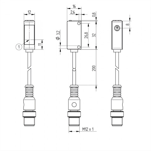 P1KE013 Through-Beam Sensor