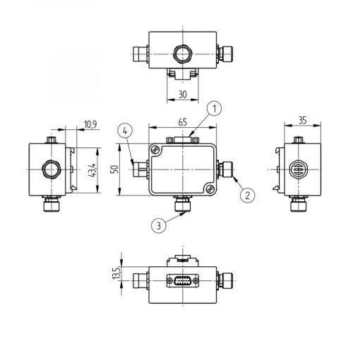 BEF-SET-27 Mounting Set for 40 × 40 × 55 mm (Q/1Q)