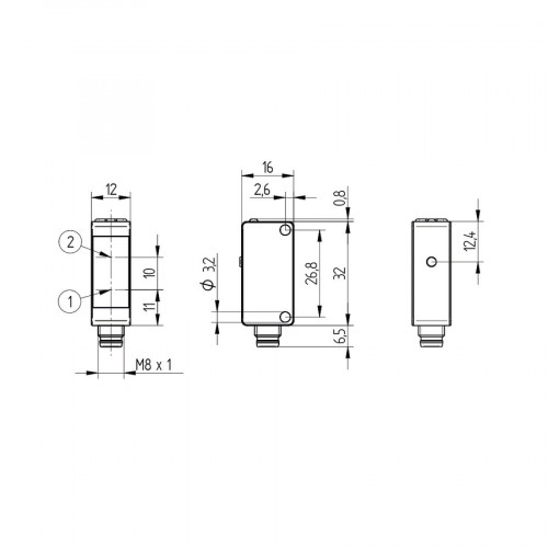 P1KH017 Reflex Sensor with Background Suppression