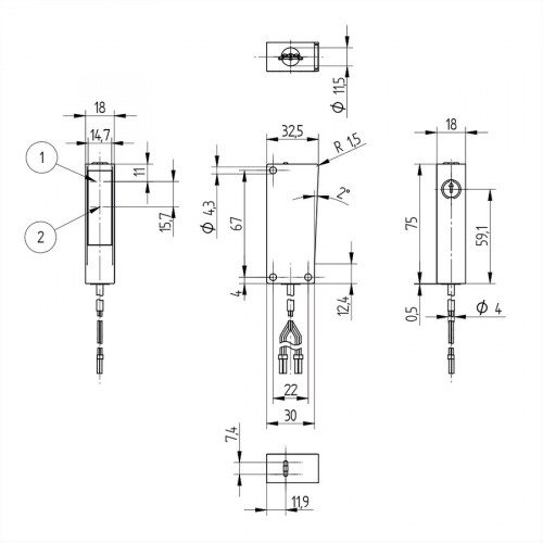 P1NH207 Reflex Sensor with Background Suppression