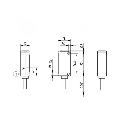 P1KS001 Through-Beam Sensor