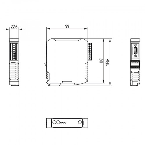 ZAG45FN01 Fieldbus Gateway RS-232 to Fast Ethernet