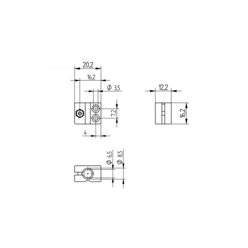 BEF-SET-42 Mounting Set for 75 × 33 × 18 mm (N)