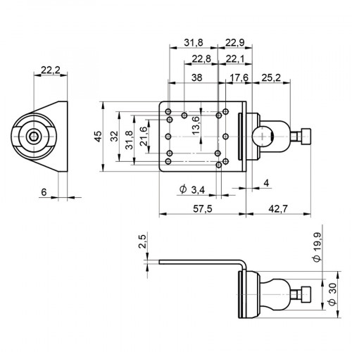 WFIS03S12VA Mounting System for FIS-0003/FIS-0004/C5PC/C5KC