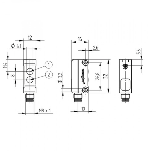 YK12NA7 Reflex Sensor with Background Suppression