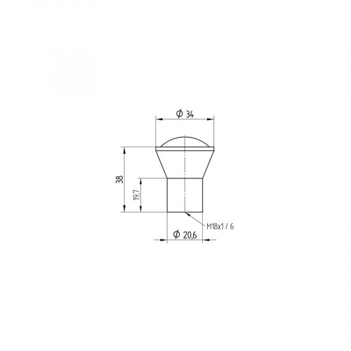 LA7 Lens for Optical Sensors M18 × 1