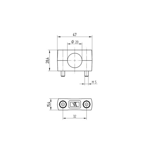 BEF-SET-02 Mounting Set for 54,5×27×16 mm (M), 75×33×18 mm (N) and 50×50×20 mm (P)