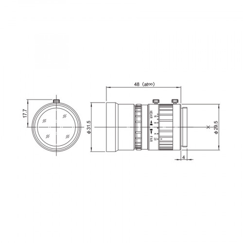 LAC75-28-K01 Lens for weQube with C mount