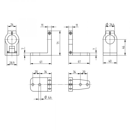 BEF-SET-33 Mounting Set for 40,2 × 47,1 mm and Z2UG00x