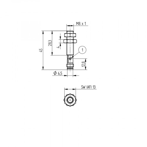 I08H003 Inductive Sensor with Increased Switching Distance