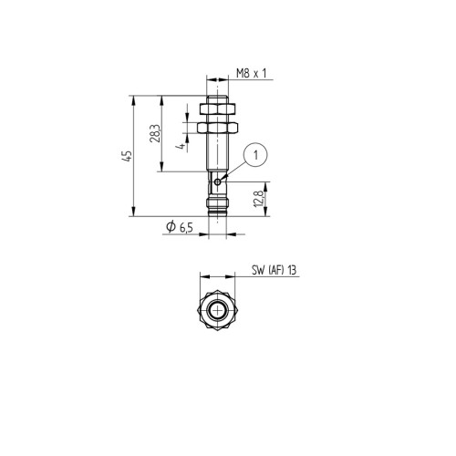 I08H003 Inductive Sensor with Increased Switching Distance
