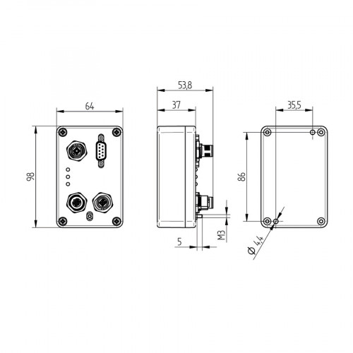 ZAG73AN02 Fieldbus Gateway RS-232 to PROFIBUS DP