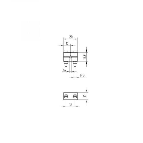 BS6 Mounting Clamp for Ø 3,5 mm