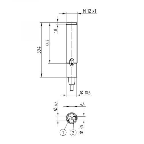 HO08PA Reflex Sensor with Background Suppression