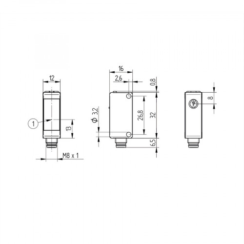 P1KK003 Retro-Reflex Sensor for Transparent Objects