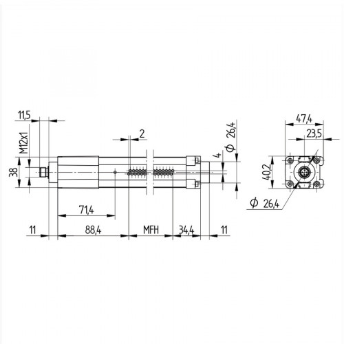 OSEI152Z0103 Light Curtain for Measuring Tasks