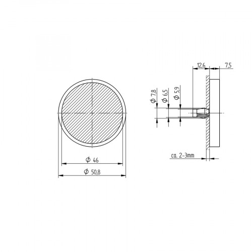 RR50DA Reflector Ø 50 mm