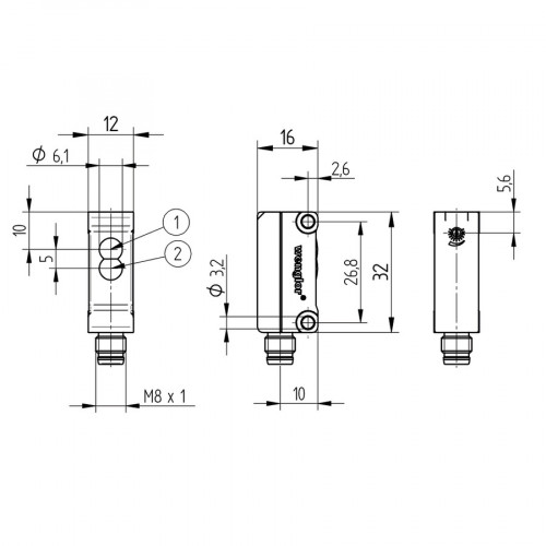 EK96VD8 Through-Beam Sensor