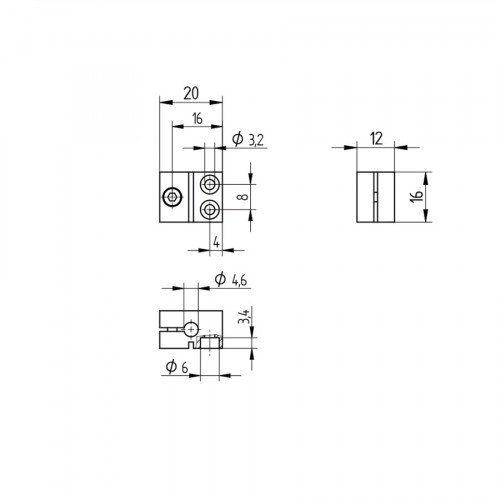 BS1 Mounting Clamp for Ø 4,5 mm