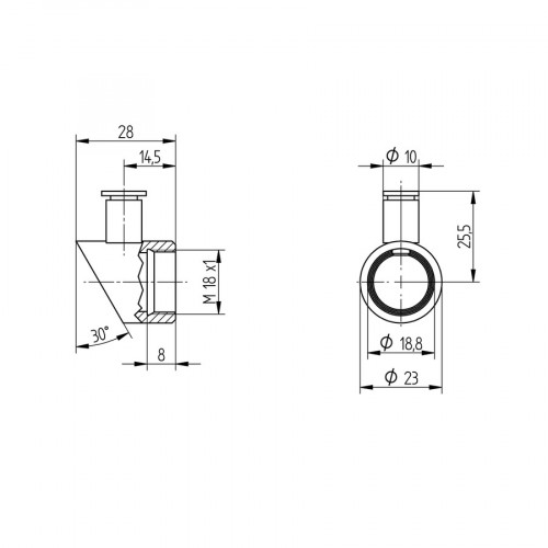 STAUBTUBUS-01 Dust Extraction Tube for M18 × 1
