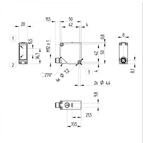 P1PE102 Through-Beam Sensor