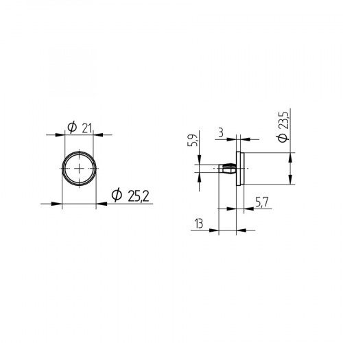 RR25DM Reflector Ø 25,2 mm