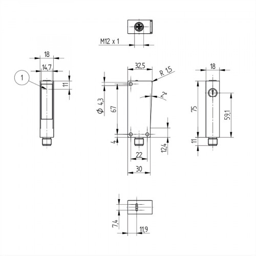 P1NK206 Retro-Reflex Sensor for Transparent Objects