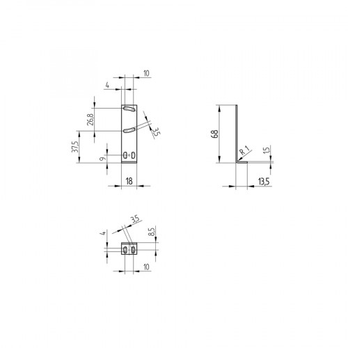 WK Mounting Bracket for 32 × 16/22 × 12 mm (K/1K)