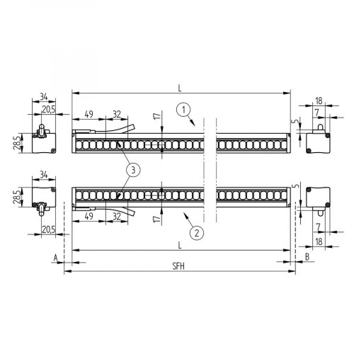 SEMG431 Safety Light Curtain Set Finger Protection