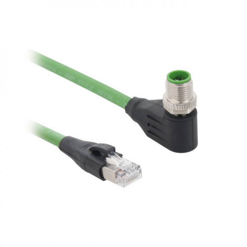 ZC1V009 Connection Cable M12 × 1; 8-pin, X-coding - RJ45; 8-pin