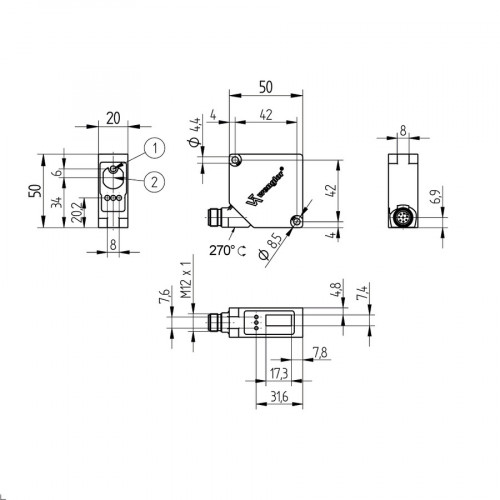 OY1P303P0189 Laser Distance Sensor Long-Range