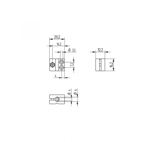 BSD4NB Mounting Clamp for Ø 4 mm