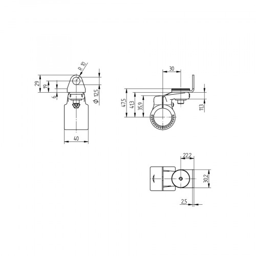 W12S30KU Mounting System for M12 × 1