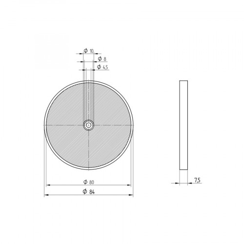 RR84BA Reflector Ø 84 mm