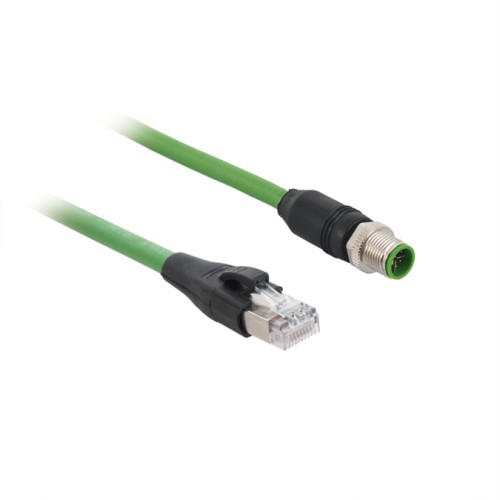 ZC1V002 Connection Cable M12 × 1; 8-pin, X-coding - RJ45; 8-pin