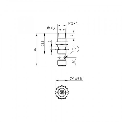 I12H044 Inductive Sensor with Increased Switching Distance
